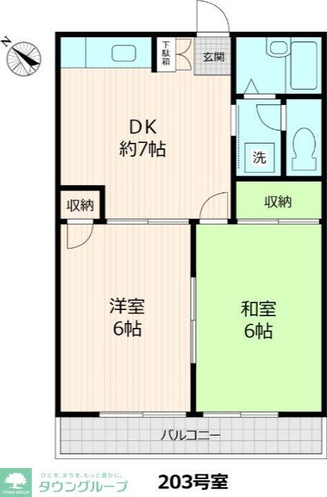 リバーサイドハイムの物件間取画像