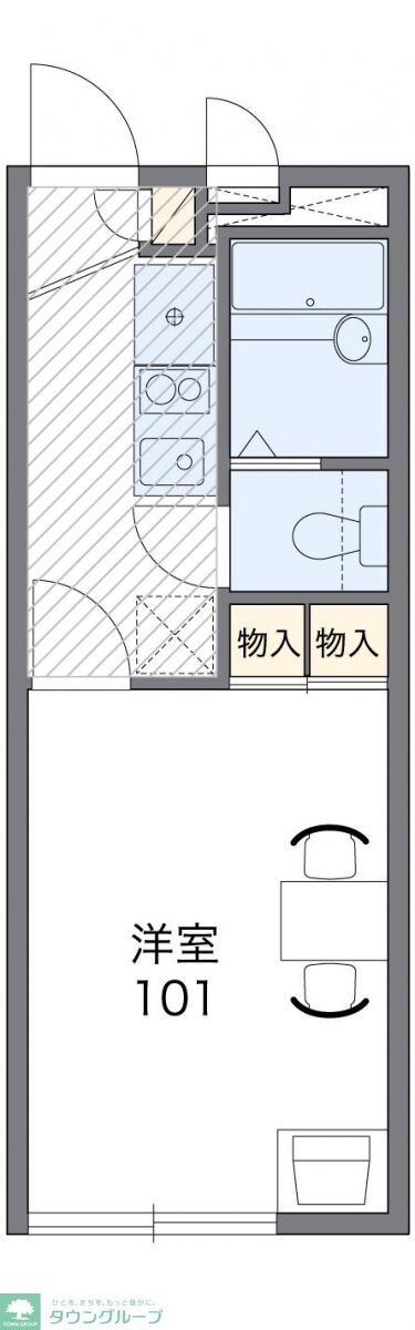 レオパレスNOGAMI IIの物件間取画像