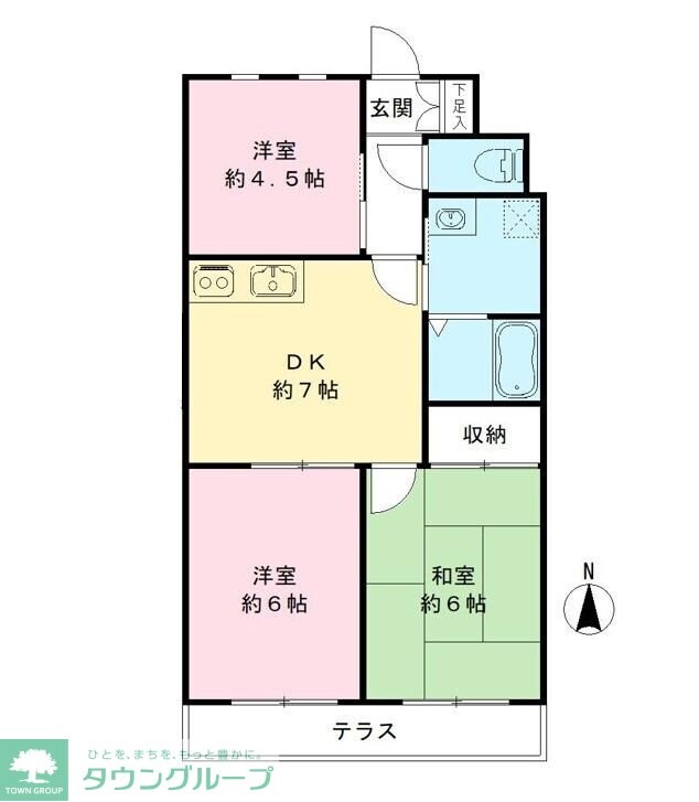ウエストエンドAの物件間取画像