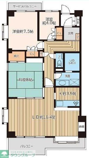 HF田無レジデンスの物件間取画像