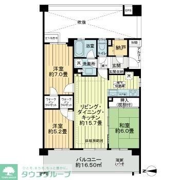 ライオンズ田無ウエストプレイスの物件間取画像