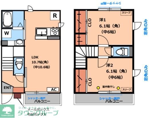 メゾンシティ7号館の物件間取画像