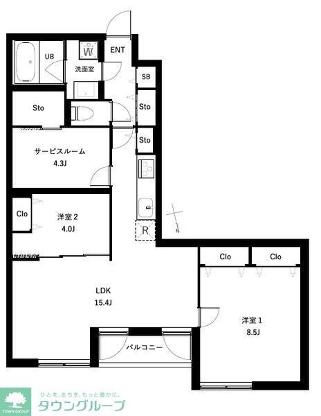COEUR BLANC西荻窪の物件間取画像