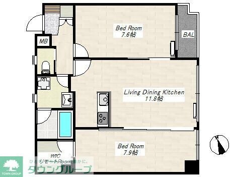 グリーンスクエアみそのの物件間取画像