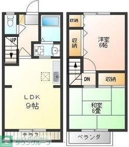 鈴木町メゾネットの物件間取画像