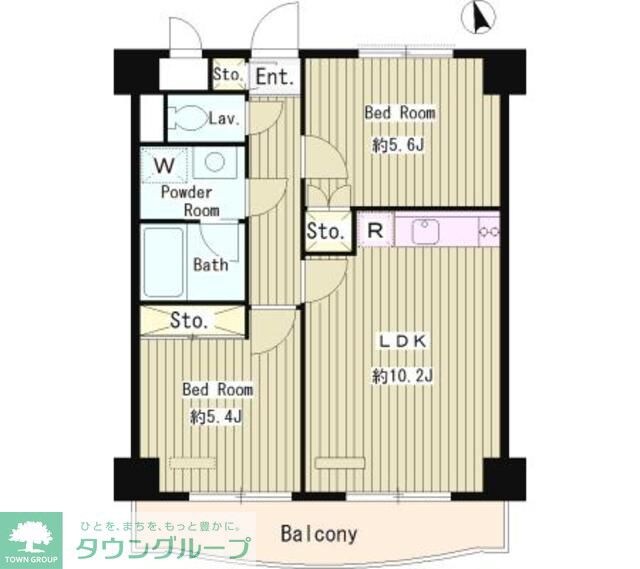 メゾン「サロム」の物件間取画像