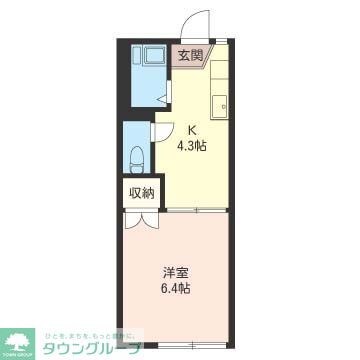 メゾンドール国立の物件間取画像