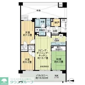 ライオンズ田無ウエストプレイスの物件間取画像