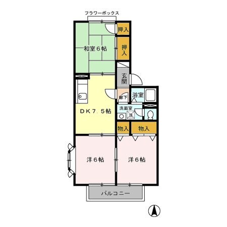 プリシアードIの物件間取画像