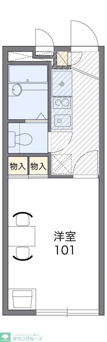 レオパレスガウディの物件間取画像