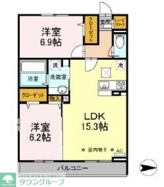 セント国立の物件間取画像