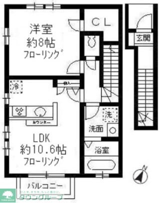 サウスソシアI棟の物件間取画像