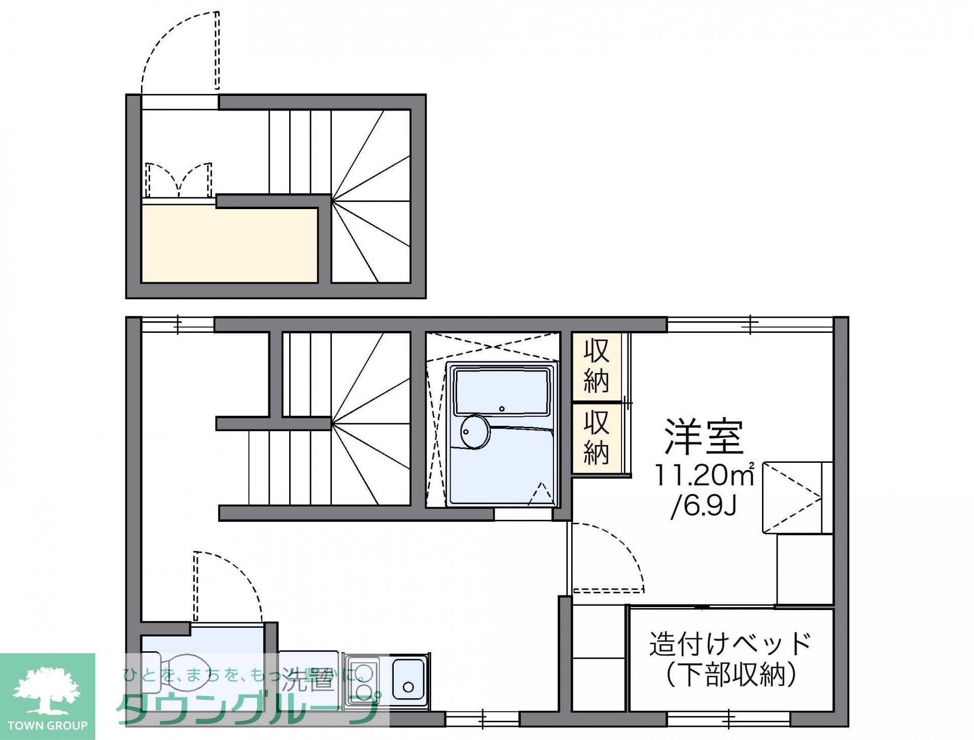 レオパレスカサベルテの物件間取画像
