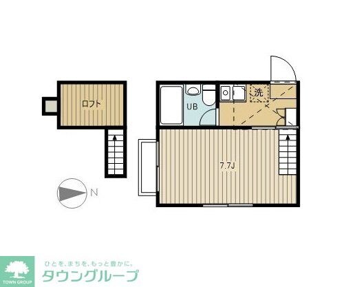 タウンコートヤギサワの物件間取画像