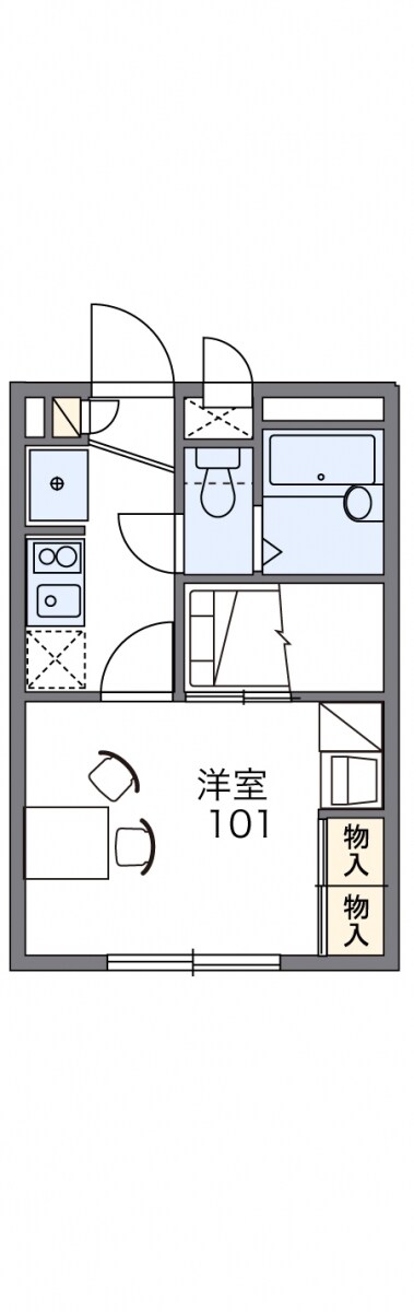 レオパレスさくらブリッサIIの物件間取画像