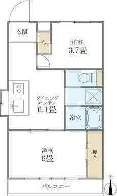 カーサグリーンプラザの物件間取画像