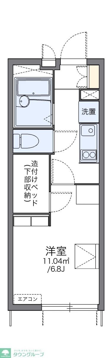 レオパレスサンフラワーAの物件間取画像