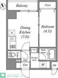 クオリタス浜田山の物件間取画像