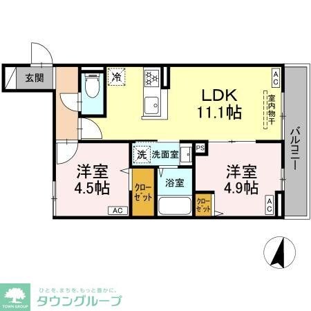 セレスティア若宮の物件間取画像