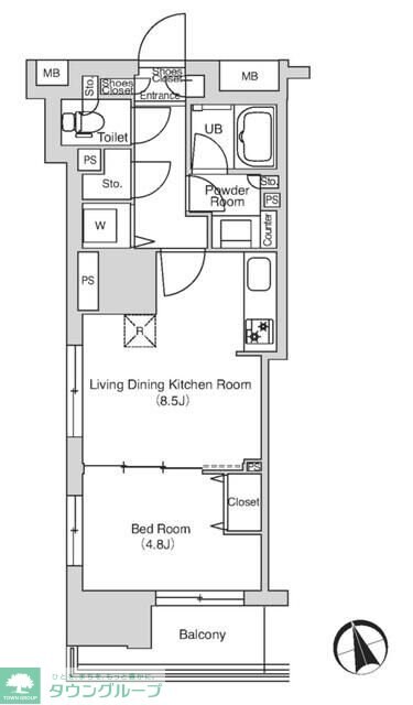 エミリブ鷺ノ宮の物件間取画像