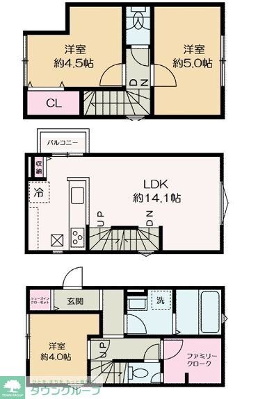 テラス旭丘の物件間取画像