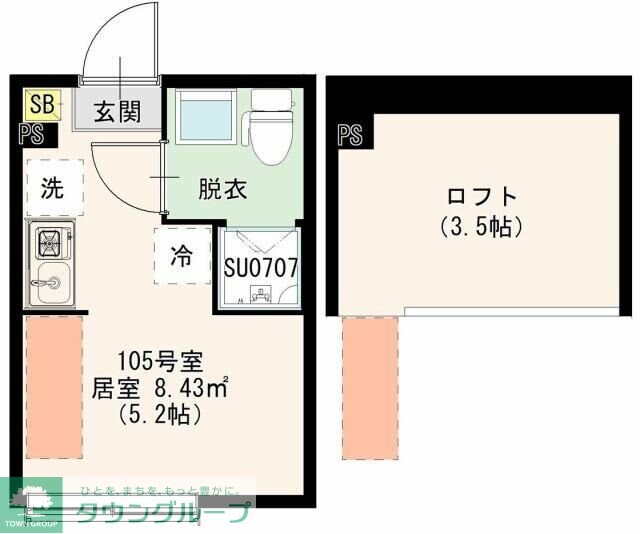 ハーモニーテラス若宮VIIの物件間取画像