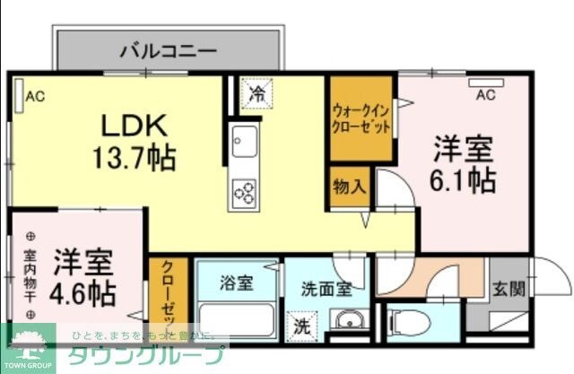 クレスト谷原の物件間取画像