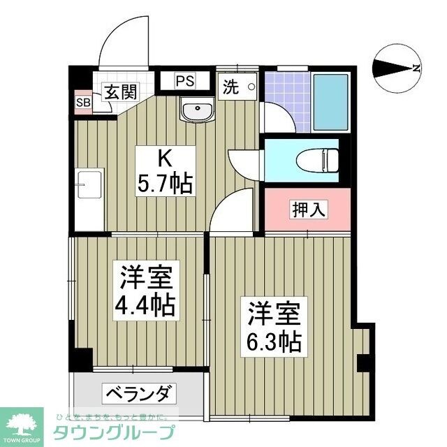 グランドコーポの物件間取画像