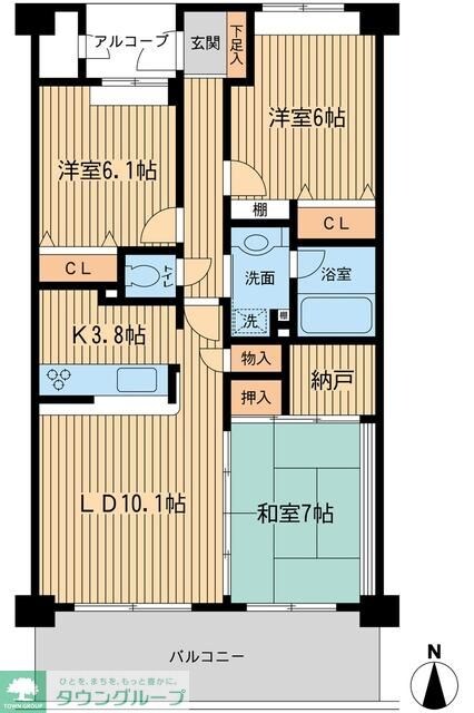 アソシエール野方の物件間取画像