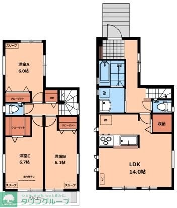 大泉学園町7丁目戸建賃貸住宅の物件間取画像