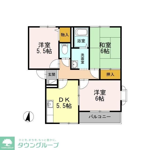 アスカハイム D棟の物件間取画像
