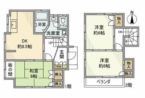 西平山戸建の物件間取画像