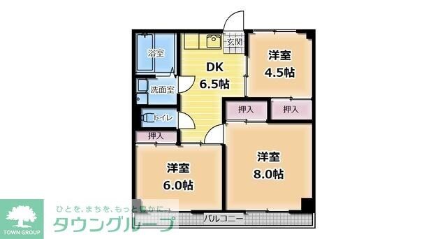 タウンハイツの物件間取画像