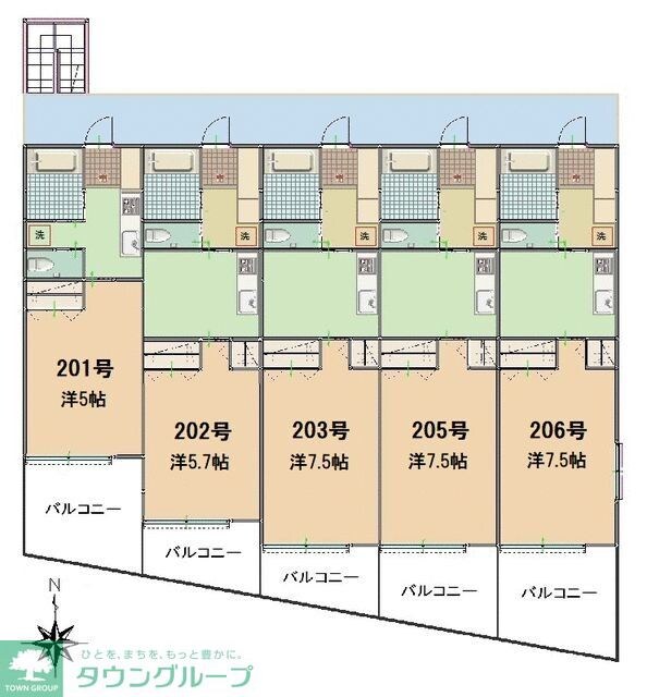 サニーコートヤサカの物件間取画像