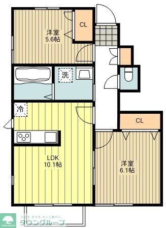 セレスティアル福生の物件間取画像