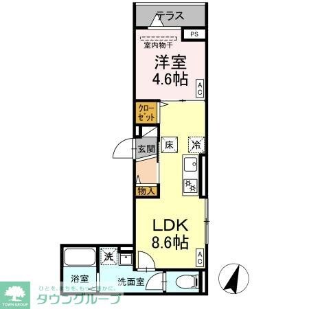 D-ROOM万町IIの物件間取画像