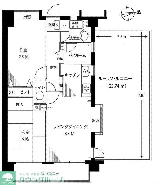 クリオ日野弐番館の物件間取画像