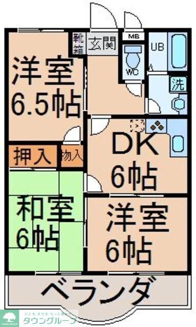 パークヒルマンションの物件間取画像