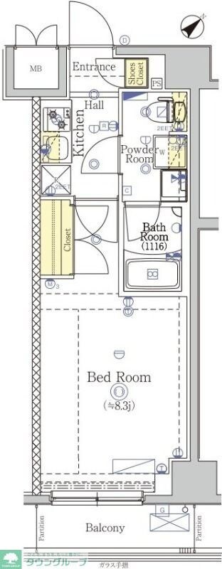 SHOKEN Residence八王子の物件間取画像