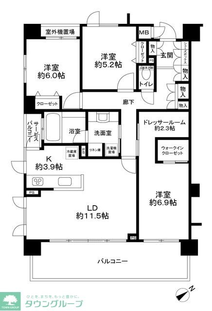 アンビシャス南柏の物件間取画像