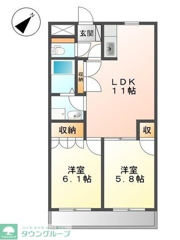 セントラルハイツIIの物件間取画像