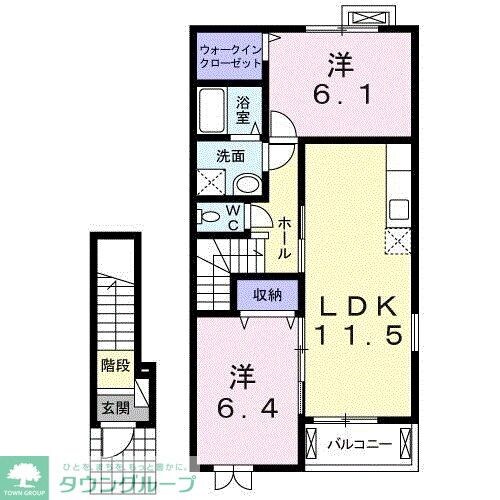 アジュールAの物件間取画像