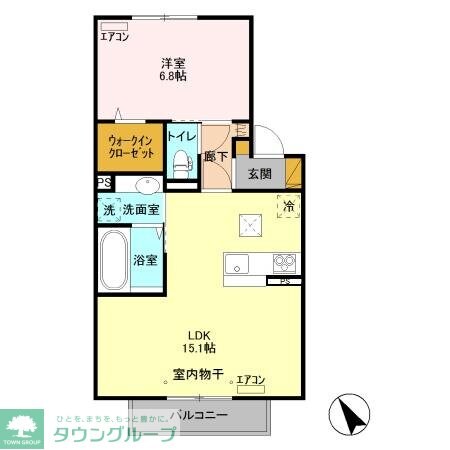 クレストフォーチュン Aの物件間取画像