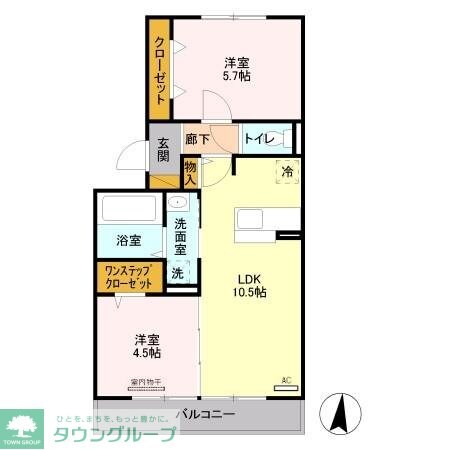 レイク藤和 Aの物件間取画像