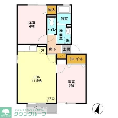 プリムヴェール 弐番館の物件間取画像