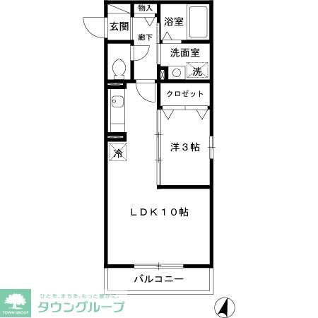 メルヴェーユ八潮中央 Bの物件間取画像