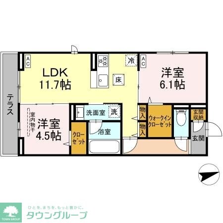 プロスペールE No.1の物件間取画像