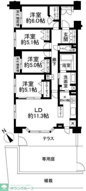 アンビシャス南柏の物件間取画像