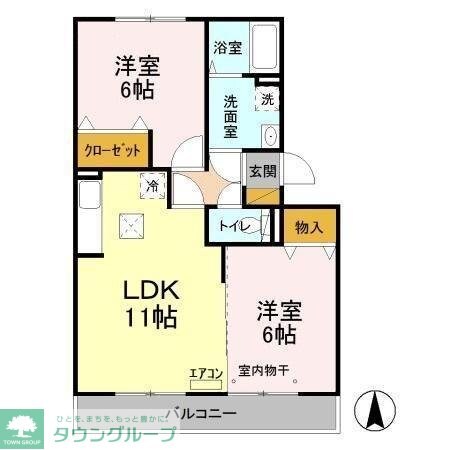 ラフォーレ上ノ台 Cの物件間取画像