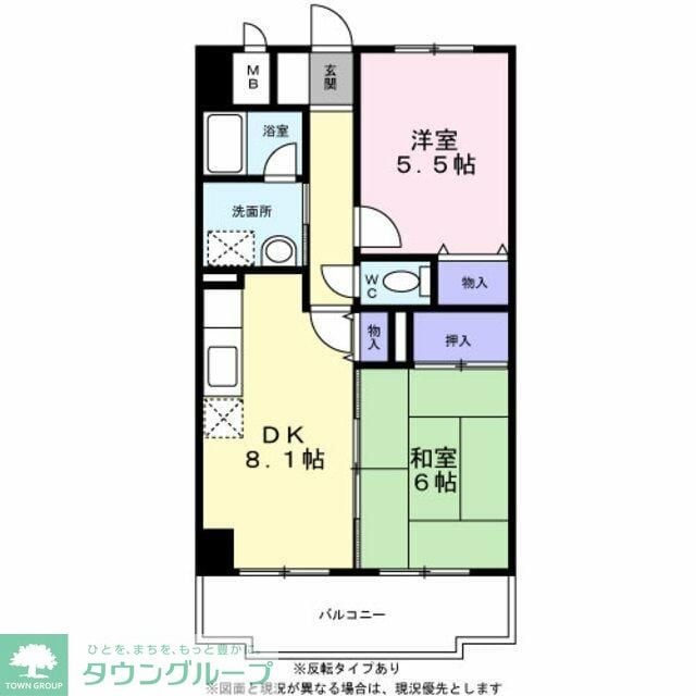 エクセラン東松戸の物件間取画像